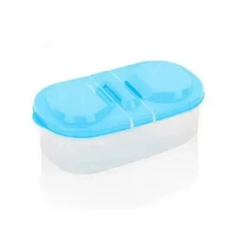 Double Compartment Food Storage Container Plastic Sealed Snack Container, Divided Into Boxes, Camping Lunch Box, Snack Box