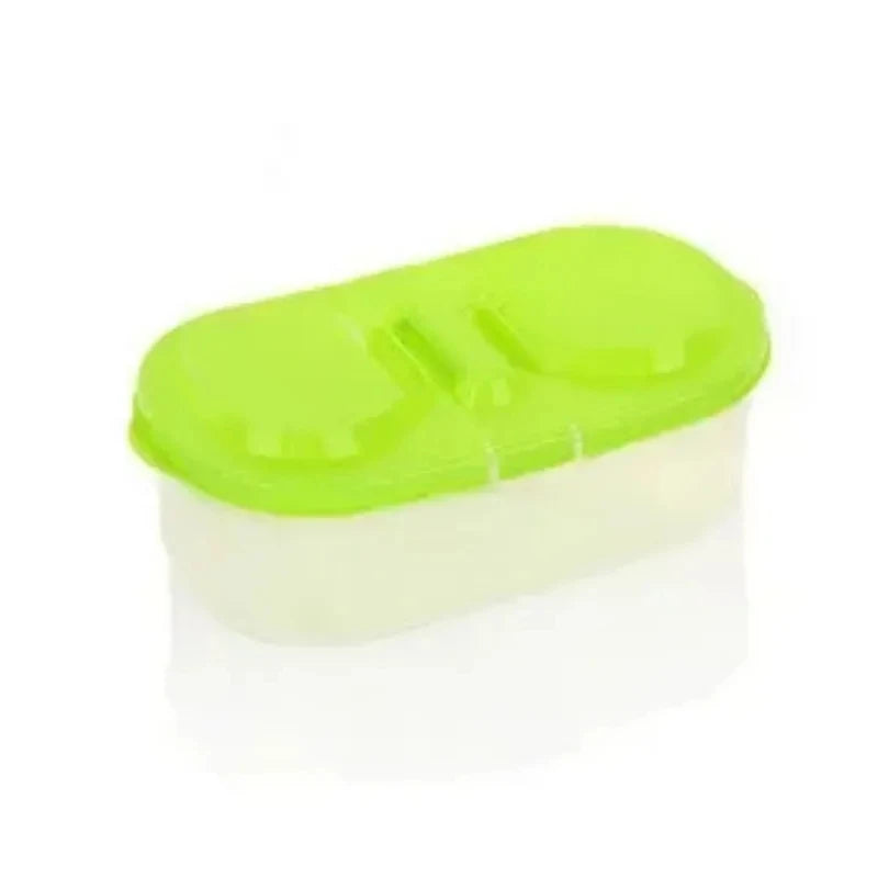 Double Compartment Food Storage Container Plastic Sealed Snack Container, Divided Into Boxes, Camping Lunch Box, Snack Box