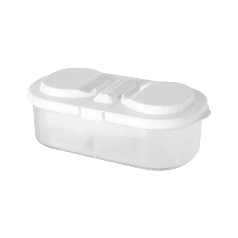 Double Compartment Food Storage Container Plastic Sealed Snack Container, Divided Into Boxes, Camping Lunch Box, Snack Box