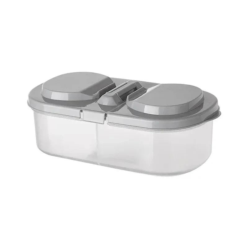 Double Compartment Food Storage Container Plastic Sealed Snack Container, Divided Into Boxes, Camping Lunch Box, Snack Box