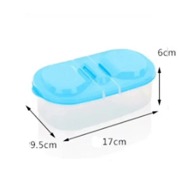 Double Compartment Food Storage Container Plastic Sealed Snack Container, Divided Into Boxes, Camping Lunch Box, Snack Box
